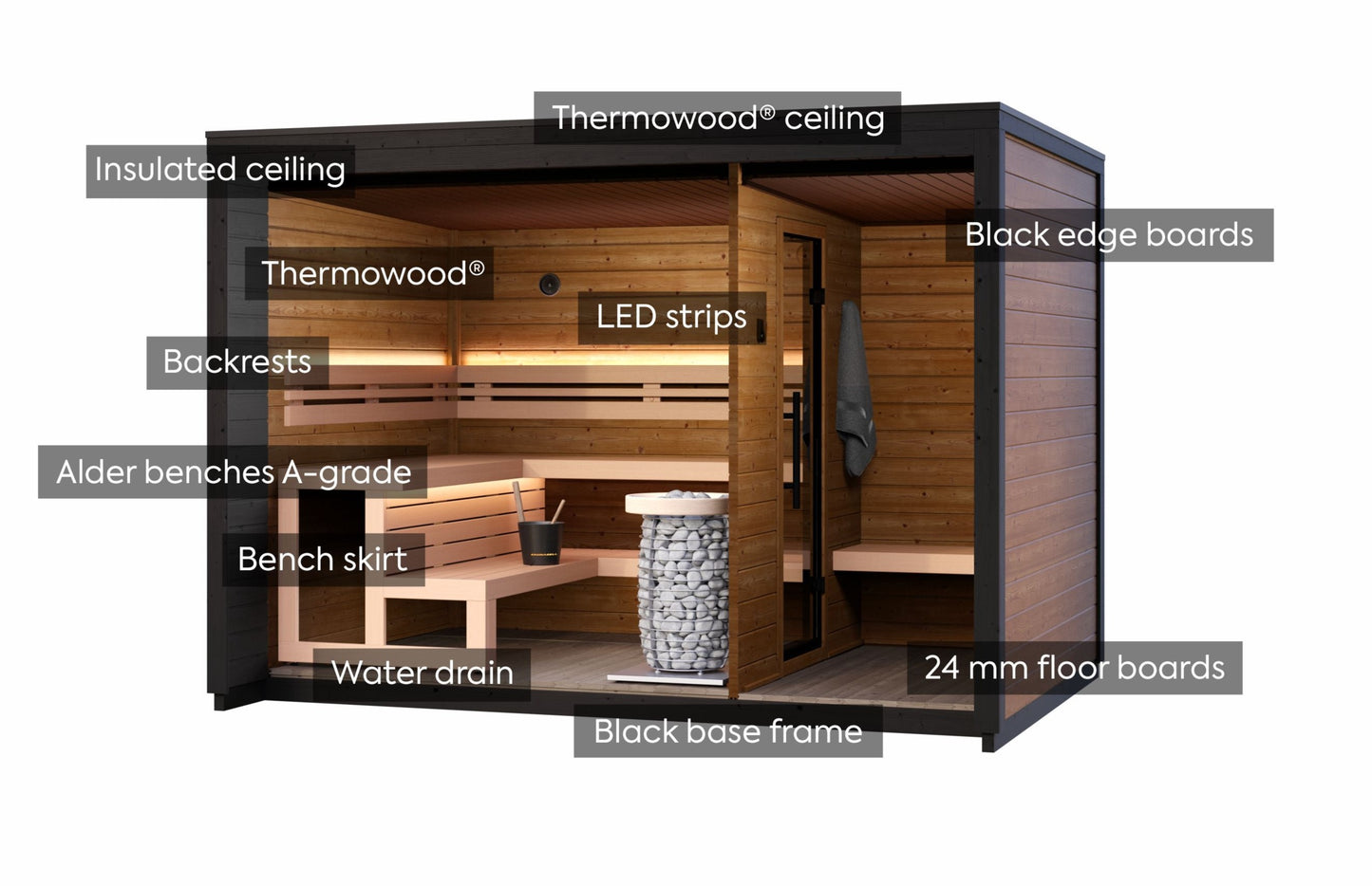 Outdoor Sauna Woldus Medium