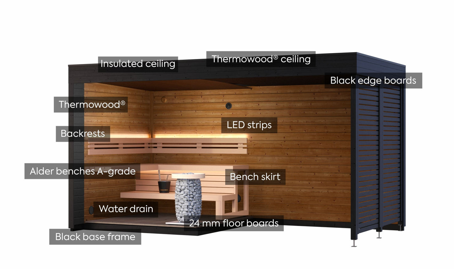 Outdoor Sauna Woldus Large